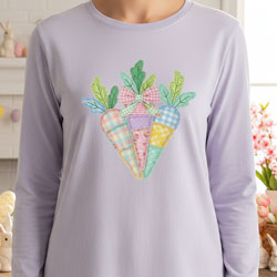 Press Ready Transfer - Patchwork Carrots