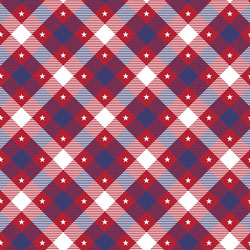 Printed Pattern Vinyl - Glossy - Patriotic Plaid 12" x 12" Sheet