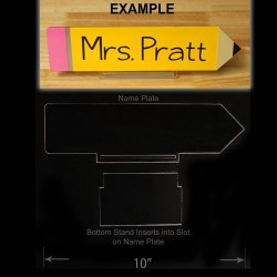 pencil blank acrylic plate name detailed
