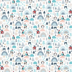 Printed Pattern Vinyl - Pengiun Palooza - 12" x 24"