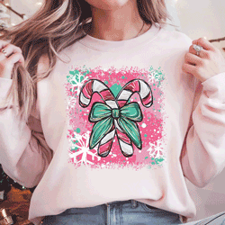 Press Ready Transfer - Pink Candy Canes