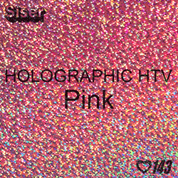 12" x 20" Sheet Siser Holographic HTV - Light Pink