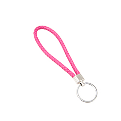 Braided Wristlet Keychain - Pink