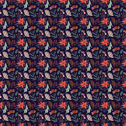Printed HTV - Poinsettia Perfect Navy  - 12" x 15"