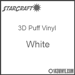 StarCraft HTV: 3D Puff - 12" x 5 Foot Roll - White