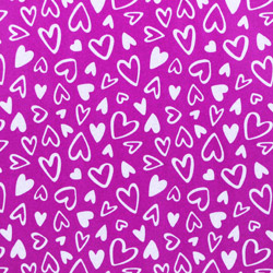 DIY ALEX Glitter Printed Pattern Vinyl - All The Hearts - Bright Purple - 12" x 12"