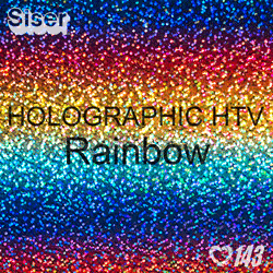 12" x 20" Sheet Siser Holographic HTV - Rainbow
