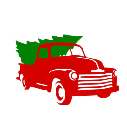 Free Download - Red Truck With Tree