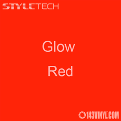 StyleTech Glow Red/Orange Adhesive Vinyl 12" x 12" Sheet