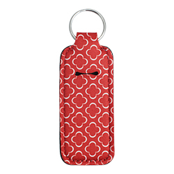 Chapstick Holder - Red Quatrefoil 