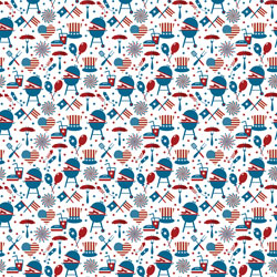Printed Pattern Vinyl - Glossy -  Ribs, Wipes & BBQ 12" x 24" Sheet