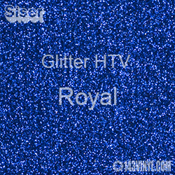 Glitter HTV: 12" x 12" - Royal