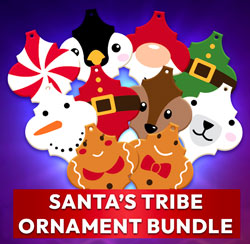 2025 Santa's Tribe Acrylic Ornament Bundle
