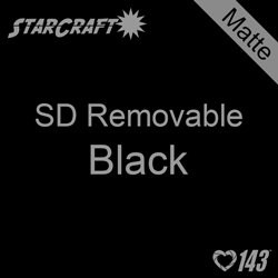 12" x 12" Sheet -StarCraft SD Removable Matte Adhesive - Black