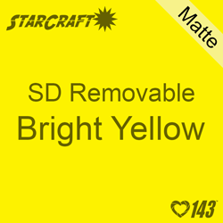 12" x 12" Sheet -StarCraft SD Removable Matte Adhesive - Bright Yellow