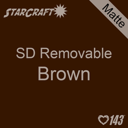 12" x 10 Yard Roll  -StarCraft SD Removable Matte Adhesive - Brown
