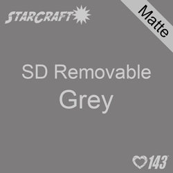 12" x 24" Sheet -StarCraft SD Removable Matte Adhesive - Grey