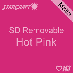 12" x 10 Yard Roll  -StarCraft SD Removable Matte Adhesive - Hot Pink