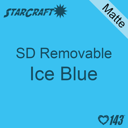 12" x 10 Yard Roll  -StarCraft SD Removable Matte Adhesive - Ice Blue