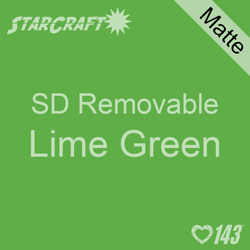 12" x 10 Yard Roll  -StarCraft SD Removable Matte Adhesive - Lime Green