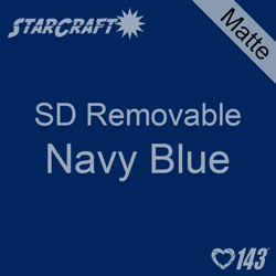 12" x 12" Sheet -StarCraft SD Removable Matte Adhesive - Navy Blue