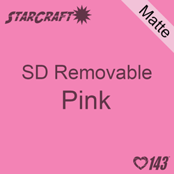 12" x 24" Sheet -StarCraft SD Removable Matte Adhesive - Pink