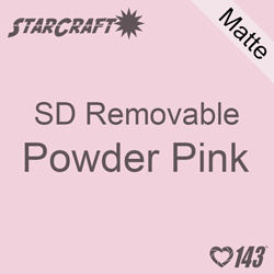 12" x 12" Sheet -StarCraft SD Removable Matte Adhesive - Powder Pink
