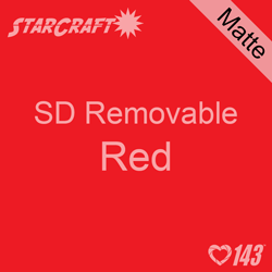 12" x 12" Sheet -StarCraft SD Removable Matte Adhesive - Red