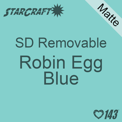 12" x 24" Sheet -StarCraft SD Removable Matte Adhesive - Robin Egg Blue