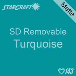 12" x 24" Sheet -StarCraft SD Removable Matte Adhesive - Turquoise