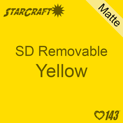 12" x 12" Sheet -StarCraft SD Removable Matte Adhesive - Yellow