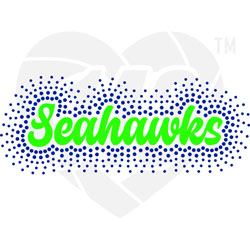 Faux Rhinestone - Seahawks