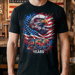 Press Ready Transfer - Halftone Semiquincentennial Eagle