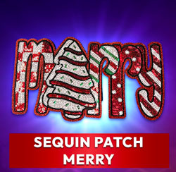 2025 Sequin Patch - Merry