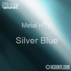 12" x 20" Sheet Siser Metal HTV - Silver Blue 