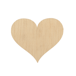 Small Heart Wood Blank - 3" x 3.5"