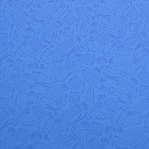 Printed Pattern Vinyl - Matte - So Crafty - Blue - 12" x 24" Sheet