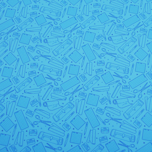 Printed Pattern Vinyl - Matte - So Crafty - Teal - 12" x 12" Sheet