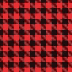 Printed Pattern Vinyl -  Glossy - Red Buffalo Plaid 12" x 12" Sheet