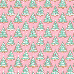 Printed Pattern Vinyl - Glossy - Sugar Cookie Trees 12" x 12" Sheet