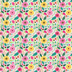 Printed Pattern Vinyl - Summer Blooms - 12" x 12"