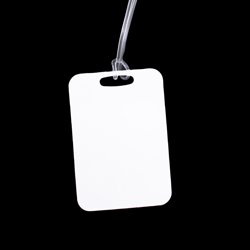 Unisub Two Sided Rectangle Aluminum Bag Tag with Loop 2.75 x 4 