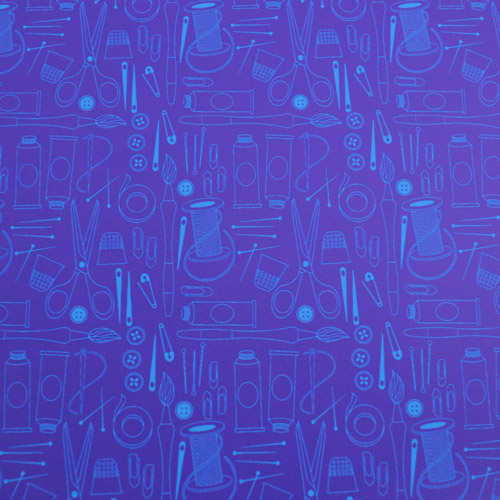 Printed HTV - Tools & Spools - Amethyst & Teal - 12" x 15"  