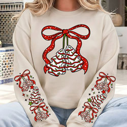 Press Ready Transfer - Tree Cake Bows