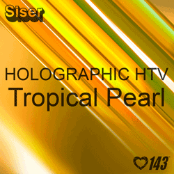 12" x 20" Sheet Siser Holographic HTV - Tropical Pearl    