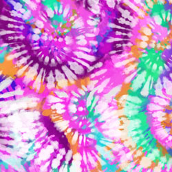 Printed Pattern Vinyl - Glossy - Tropical Tie Dye 12" x 24" Sheet