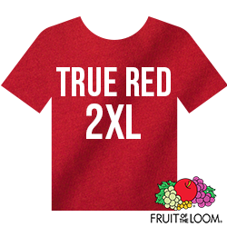 Fruit of the Loom Iconic™ T-shirt - True Red - 2XL