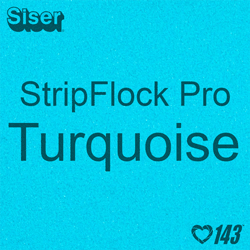 12" x 15" Sheet Siser Stripflock Pro HTV - Turquoise
