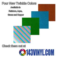 143VINYL Adds 4 New Colors of Siser Twinkle HTV to Product Line