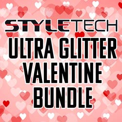 5 Pack SyleTech Ultra Glitter 12" x 12" - Valentine Bundle